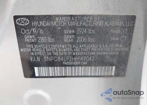 2017 Hyundai Elantra Value Edition из США, поврежденный, VIN 5NPD84LF2HH149042